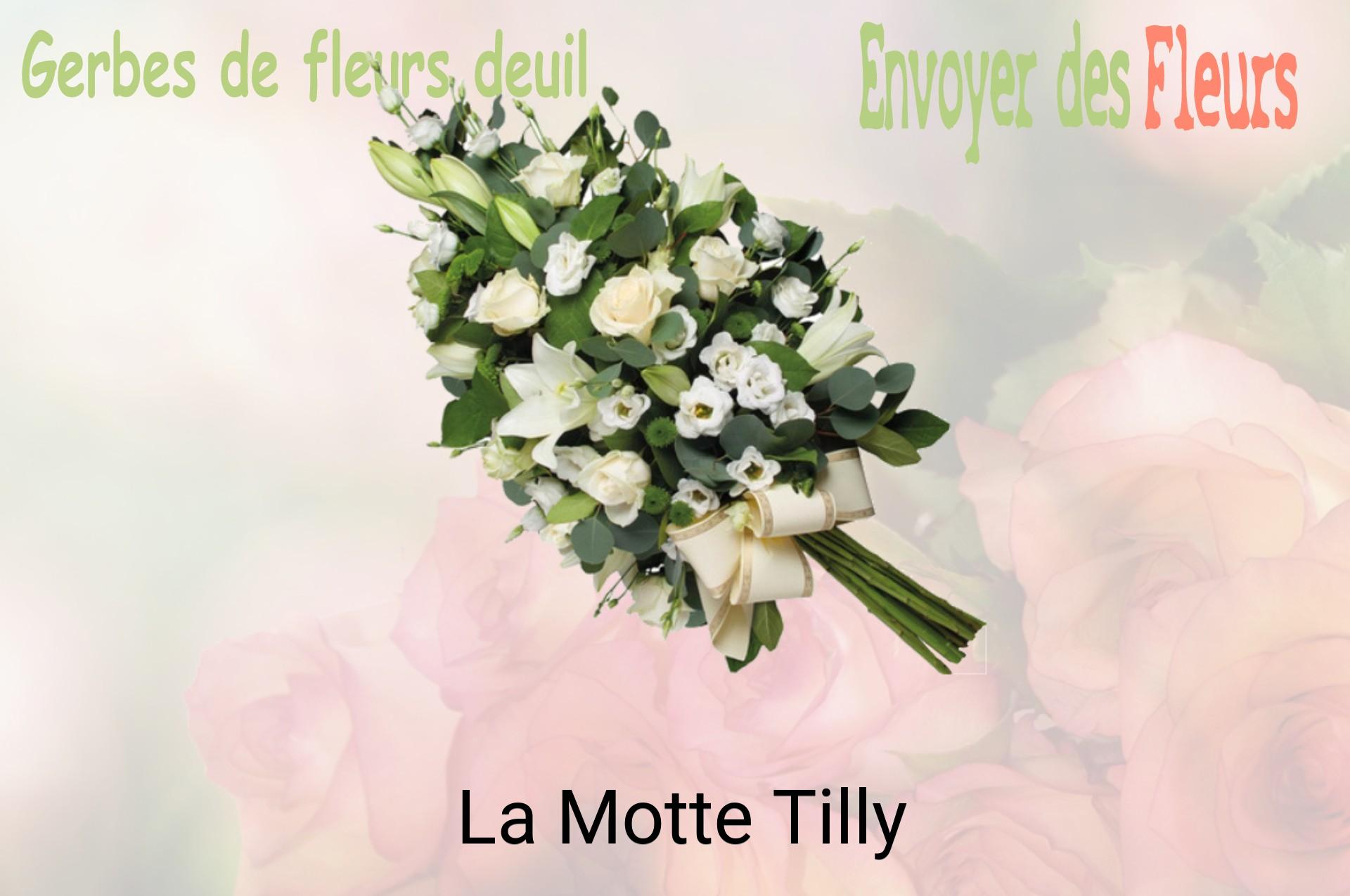 Gerbe de fleurs de deuil livrée à La Motte-Tilly